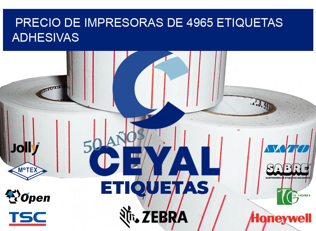 precio de impresoras de 4965 etiquetas adhesivas