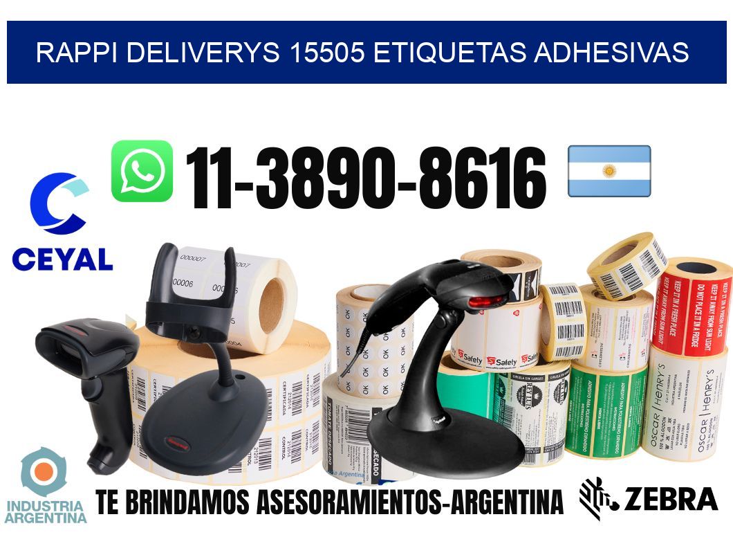 rappi deliverys 15505 etiquetas adhesivas