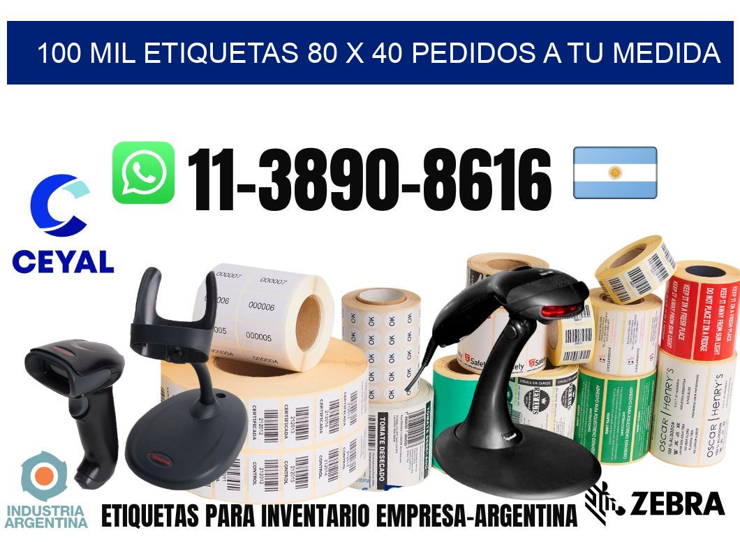 100 mil etiquetas 80 x 40 Pedidos a tu medida