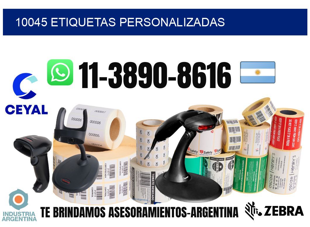 10045 etiquetas personalizadas
