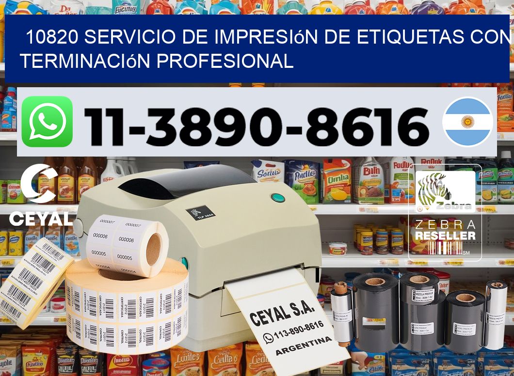 10820 Servicio de impresión de etiquetas con terminación profesional
