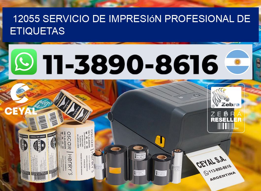 12055 Servicio de impresión profesional de etiquetas