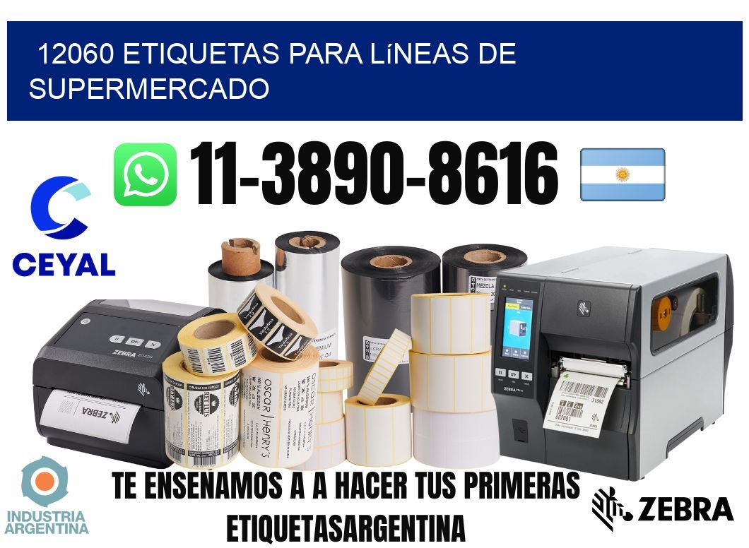12060 Etiquetas para líneas de supermercado