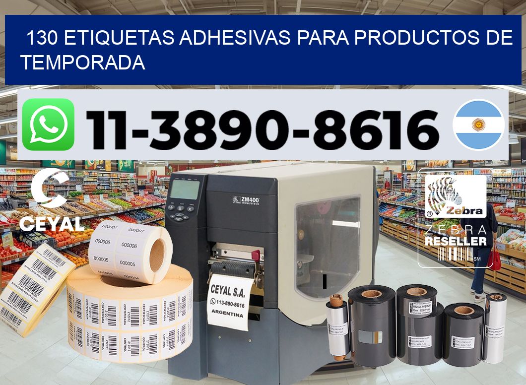 130 Etiquetas adhesivas para productos de temporada