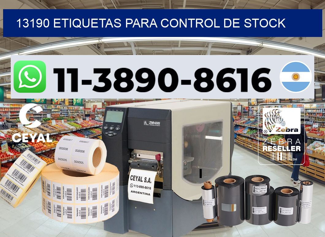 13190 Etiquetas para control de stock