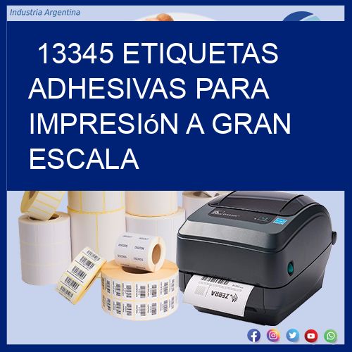 13345 Etiquetas adhesivas para impresión a gran escala