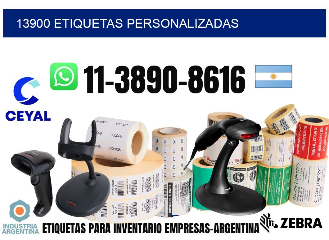 13900 etiquetas personalizadas