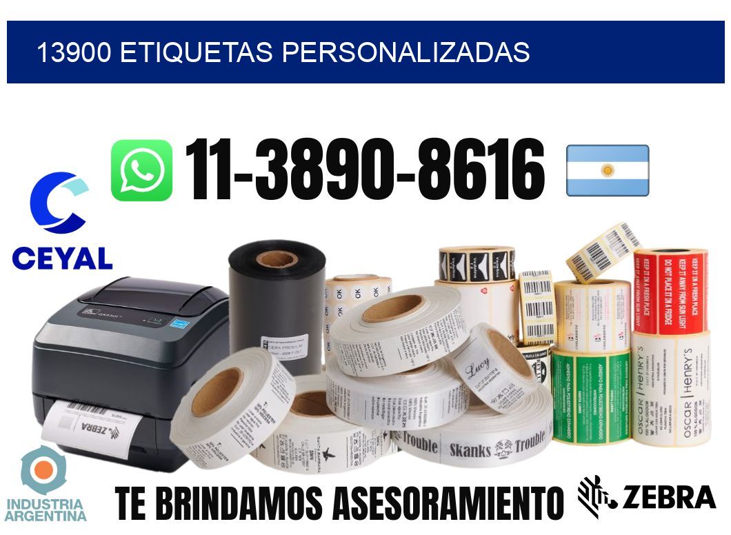 13900 etiquetas personalizadas