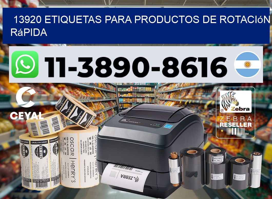 13920 Etiquetas para productos de rotación rápida