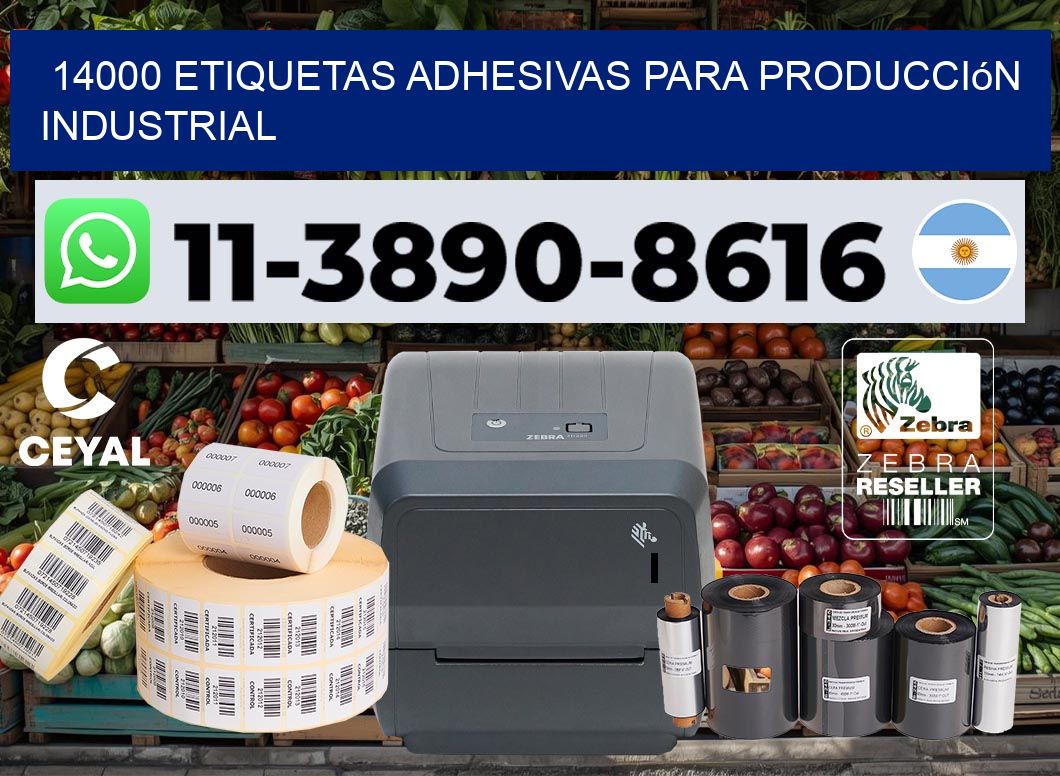 14000 Etiquetas adhesivas para producción industrial