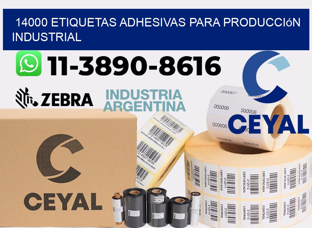 14000 Etiquetas adhesivas para producción industrial