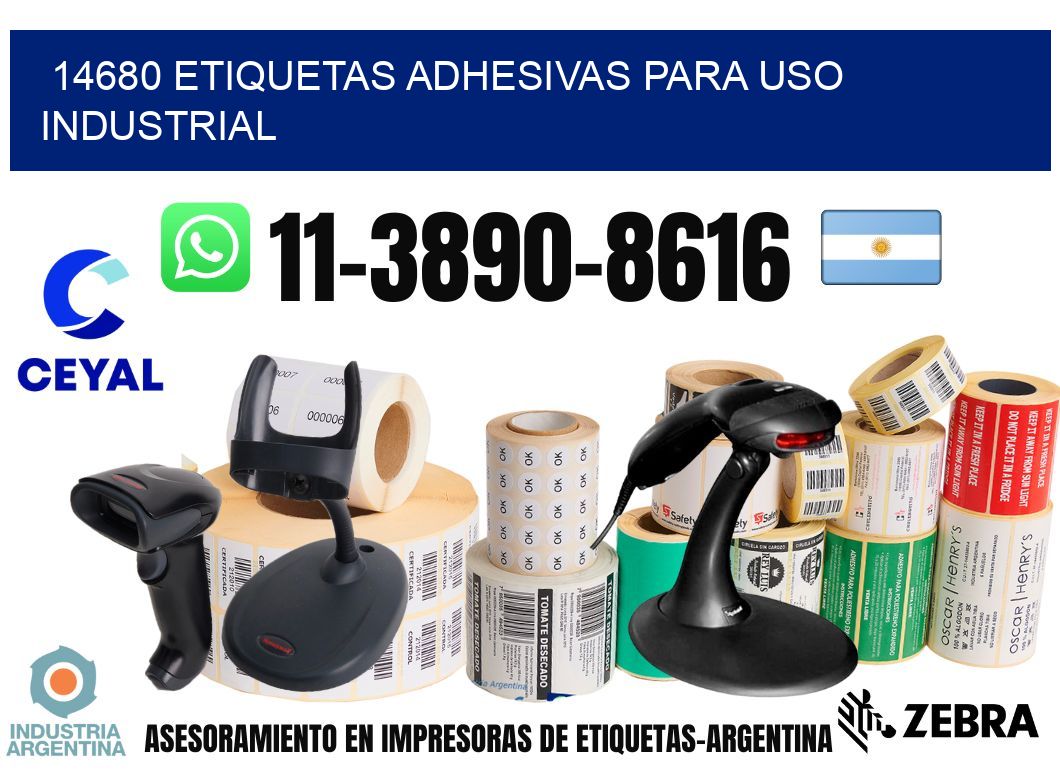 14680 Etiquetas adhesivas para uso industrial