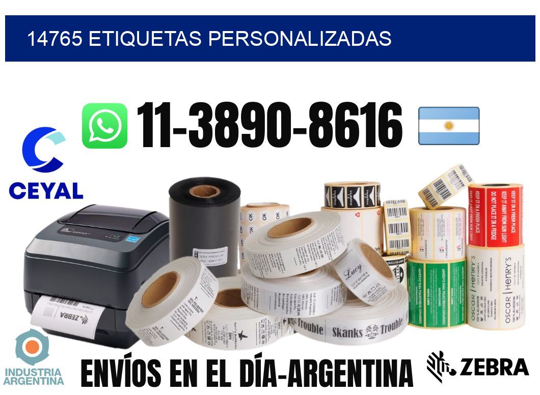 14765 etiquetas personalizadas