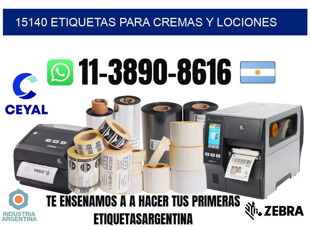 15140 Etiquetas para cremas y lociones