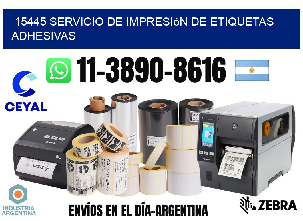 15445 Servicio de impresión de etiquetas adhesivas