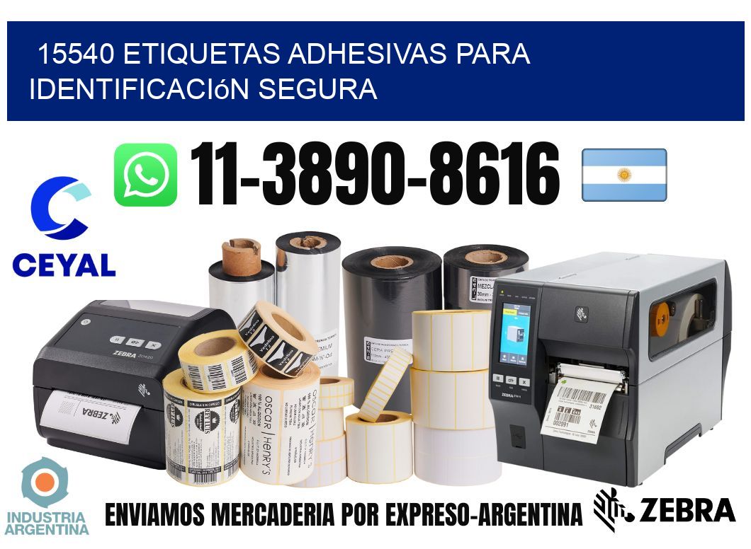 15540 Etiquetas adhesivas para identificación segura