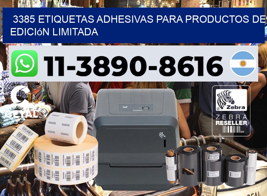 3385 Etiquetas adhesivas para productos de edición limitada