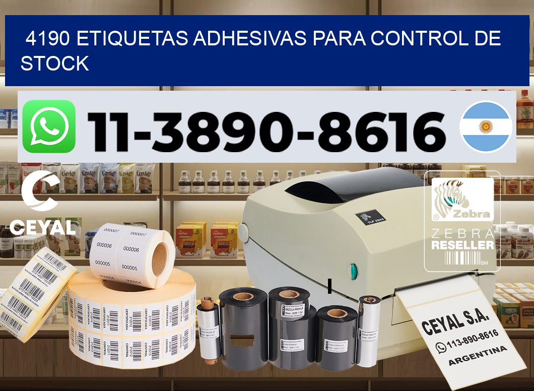 4190 Etiquetas adhesivas para control de stock