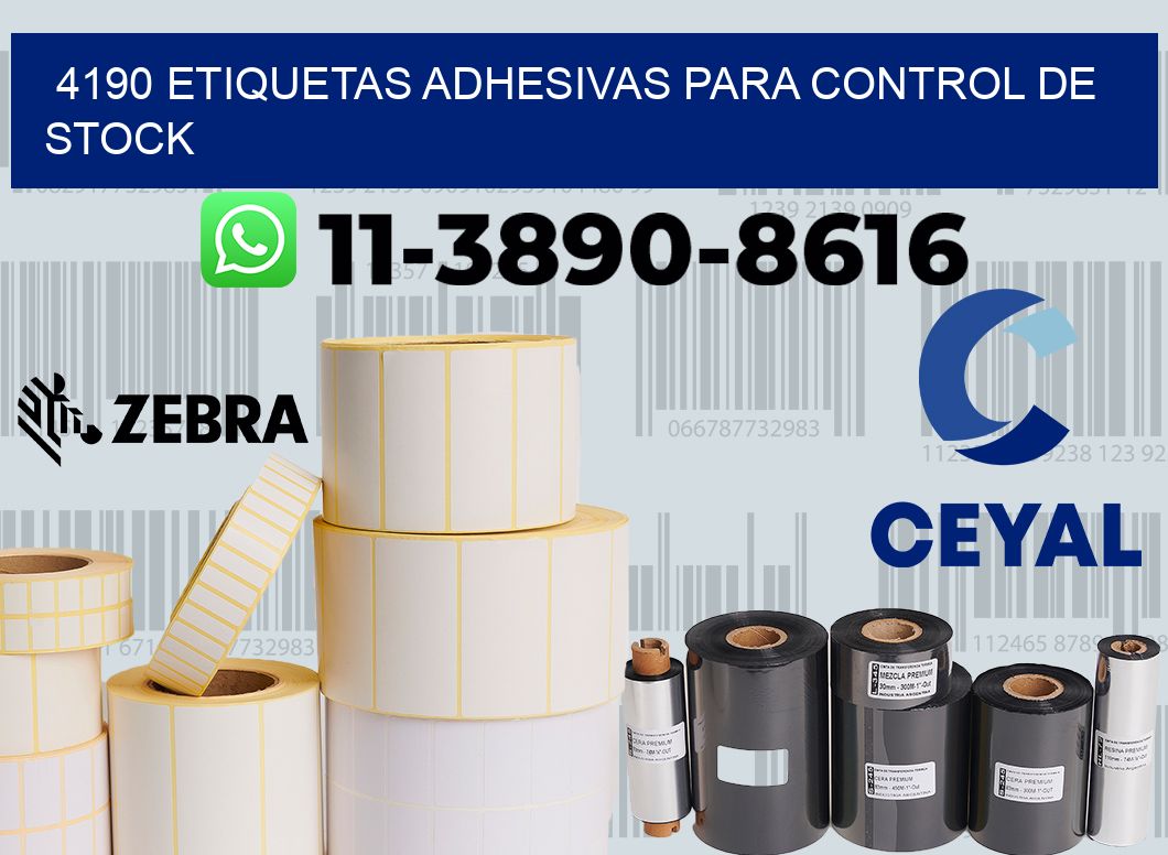 4190 Etiquetas adhesivas para control de stock