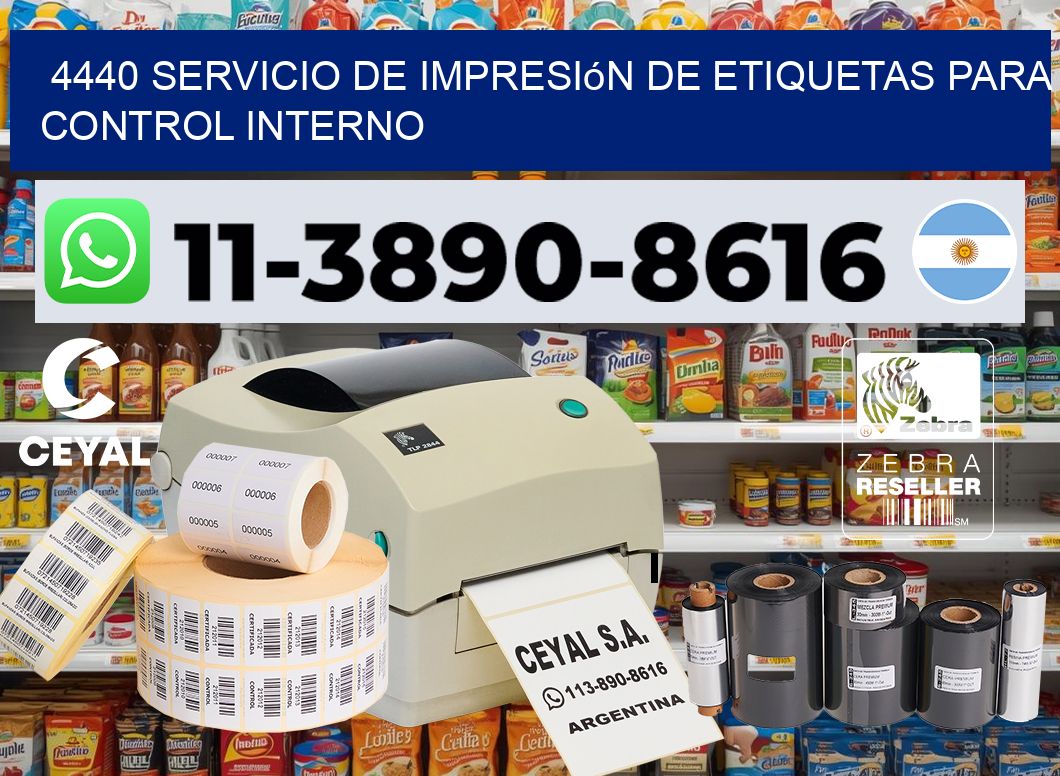 4440 Servicio de impresión de etiquetas para control interno