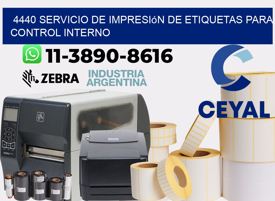 4440 Servicio de impresión de etiquetas para control interno