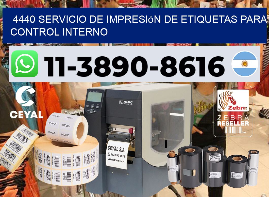 4440 Servicio de impresión de etiquetas para control interno