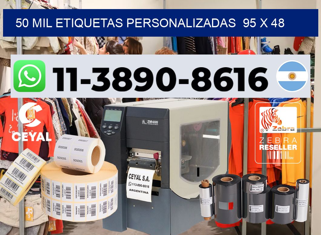 50 mil etiquetas personalizadas  95 x 48