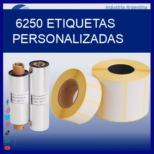 6250 etiquetas personalizadas