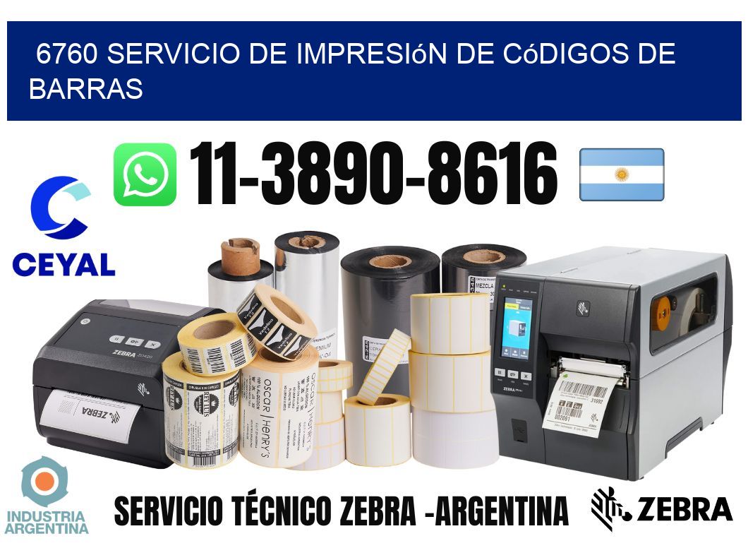 6760 Servicio de impresión de códigos de barras