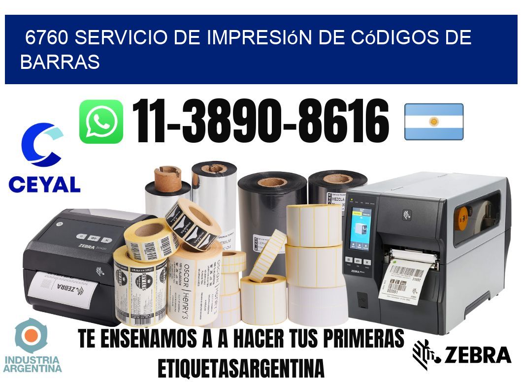 6760 Servicio de impresión de códigos de barras
