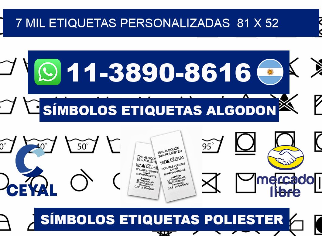 7 mil etiquetas personalizadas 81 x 52