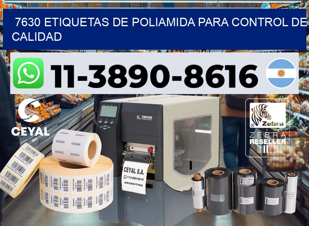 7630 Etiquetas de poliamida para control de calidad