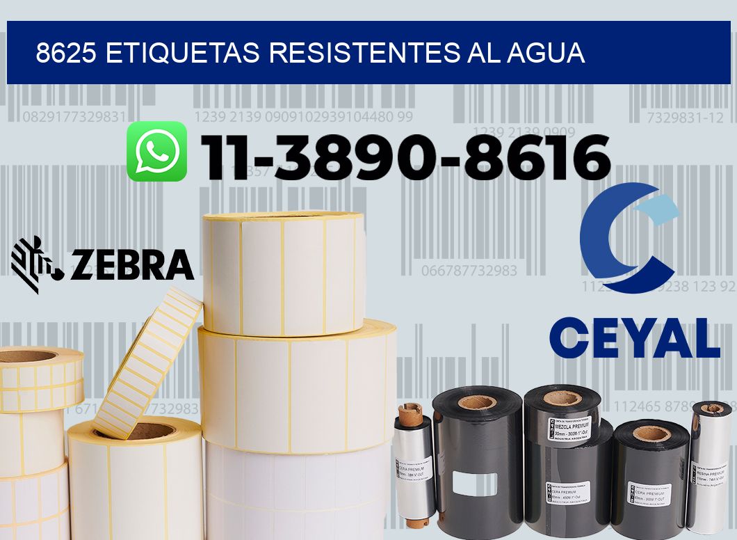 8625 Etiquetas resistentes al agua
