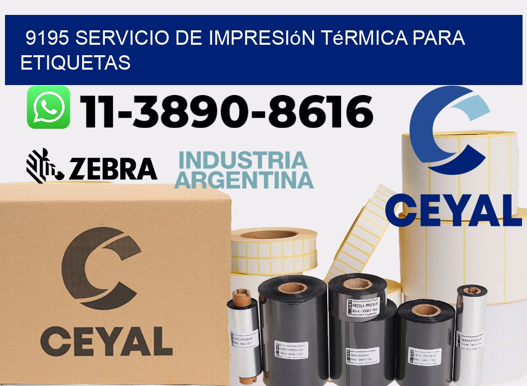 9195 Servicio de impresión térmica para etiquetas