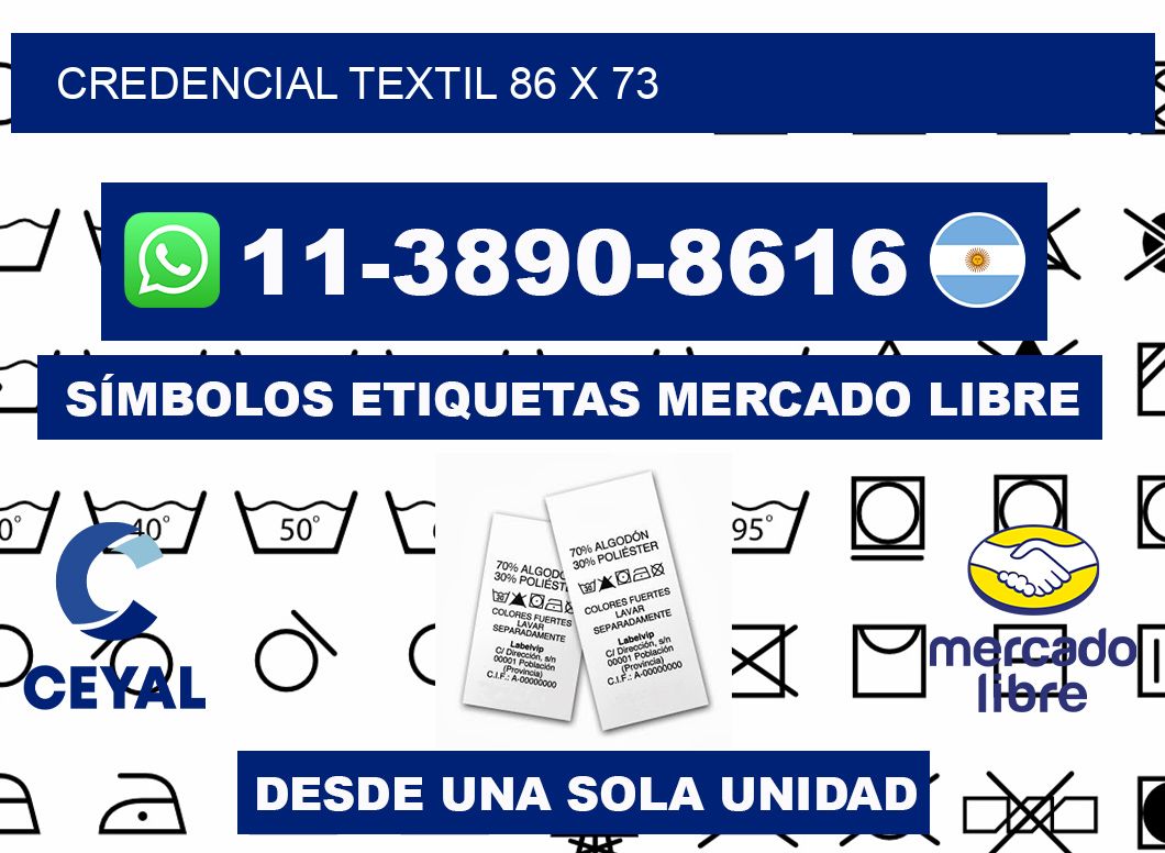 Credencial textil 86 x 73