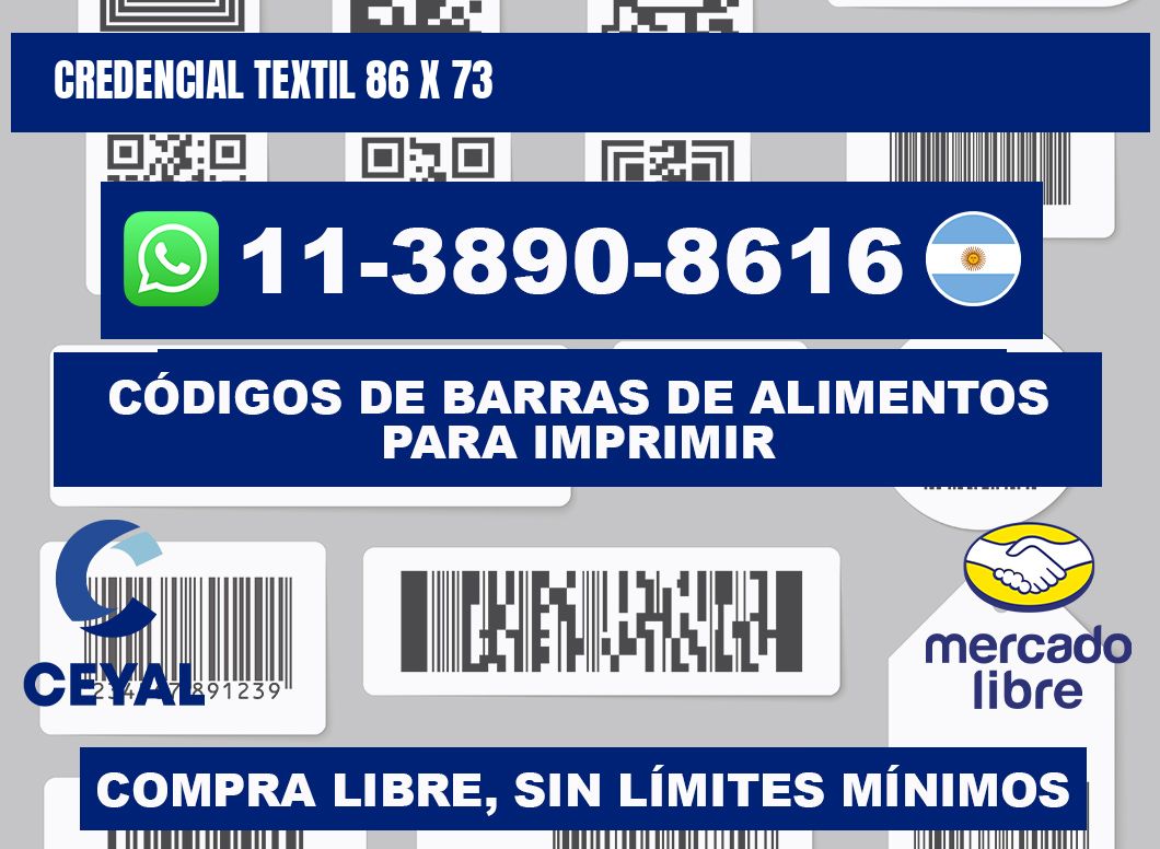 Credencial textil 86 x 73