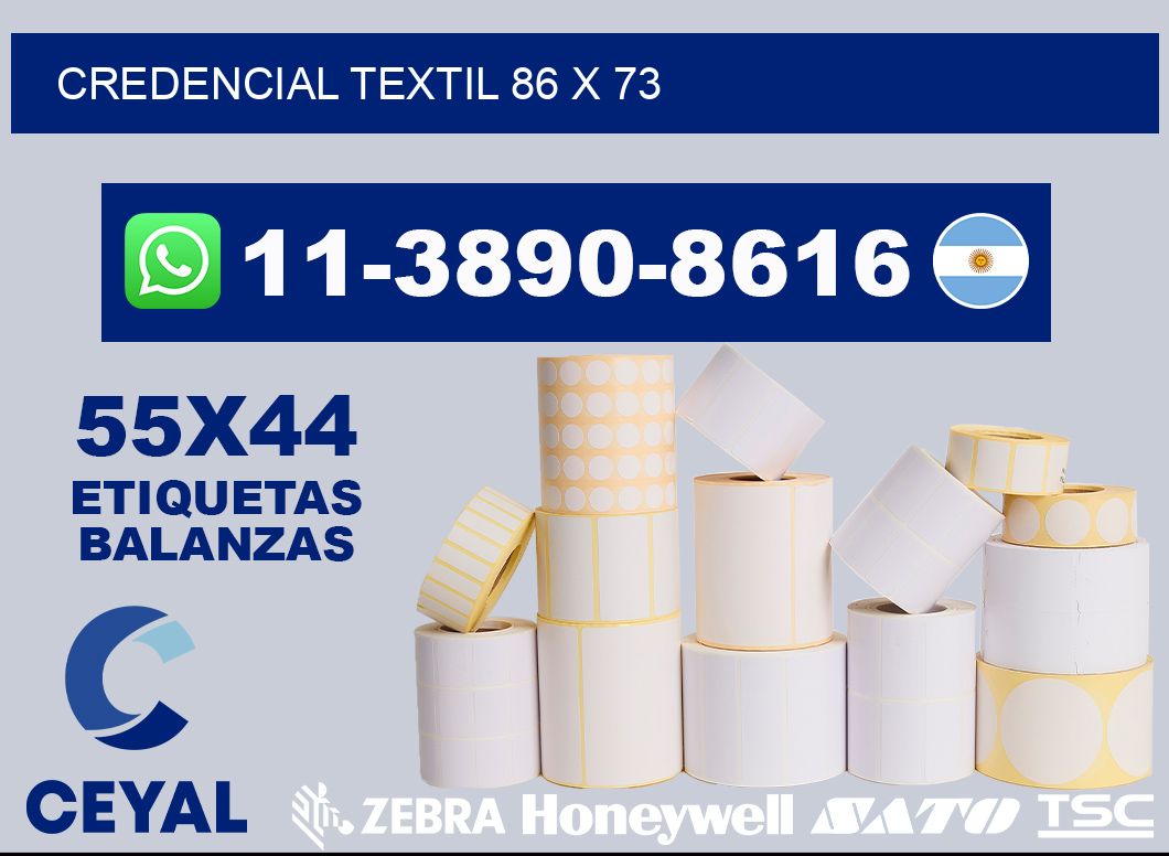 Credencial textil 86 x 73