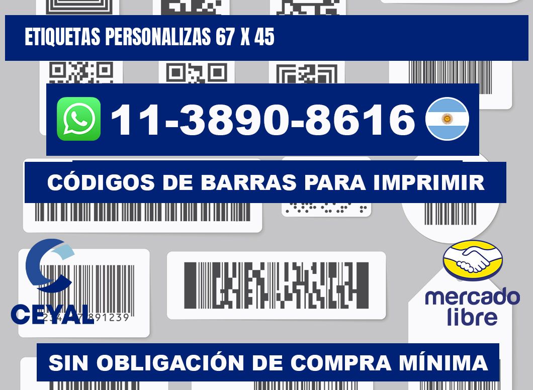 ETIQUETAS PERSONALIZAS 67 x 45