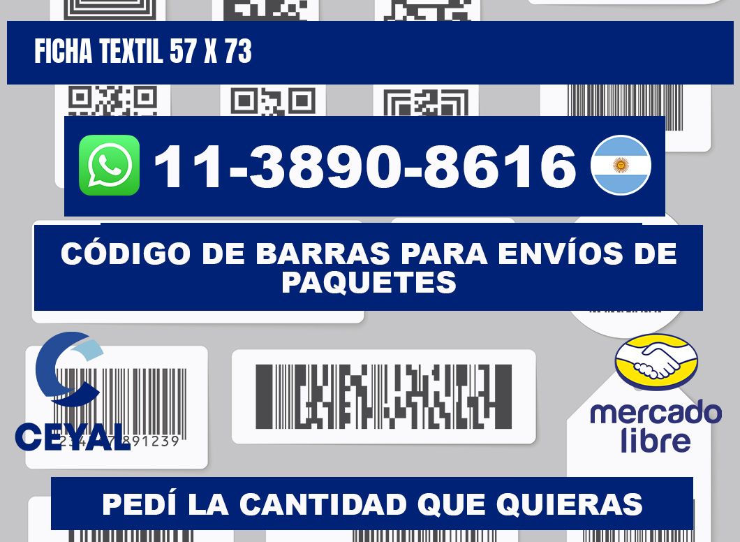 Ficha textil 57 x 73