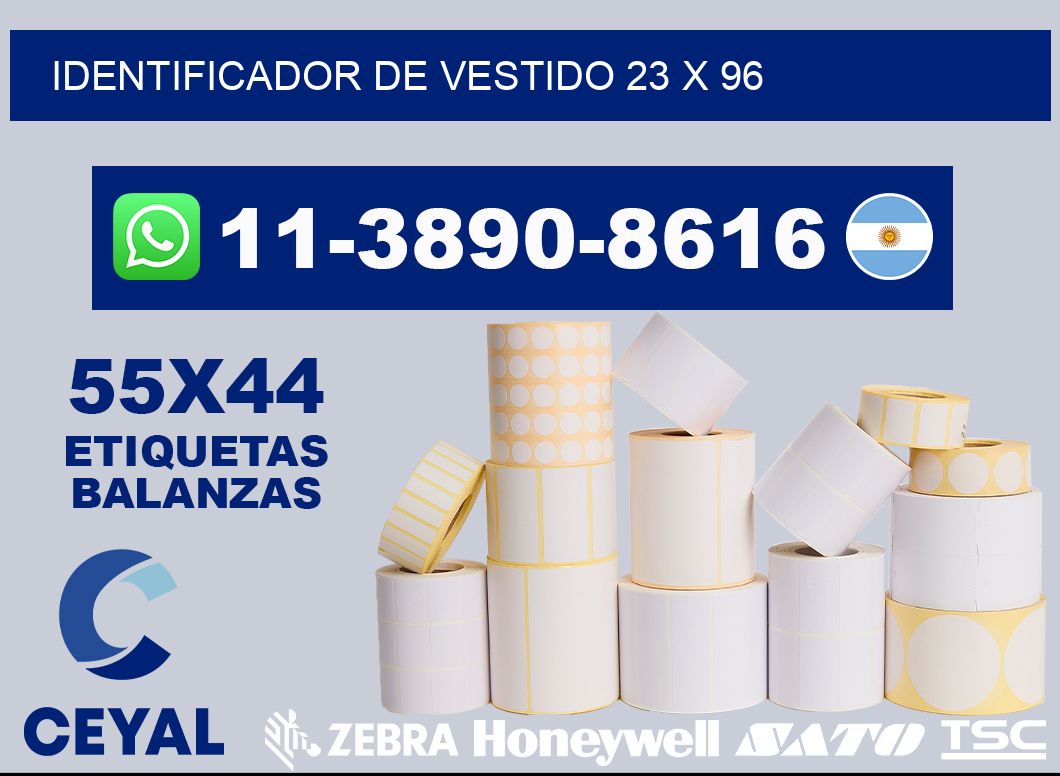 Identificador de vestido 23 x 96