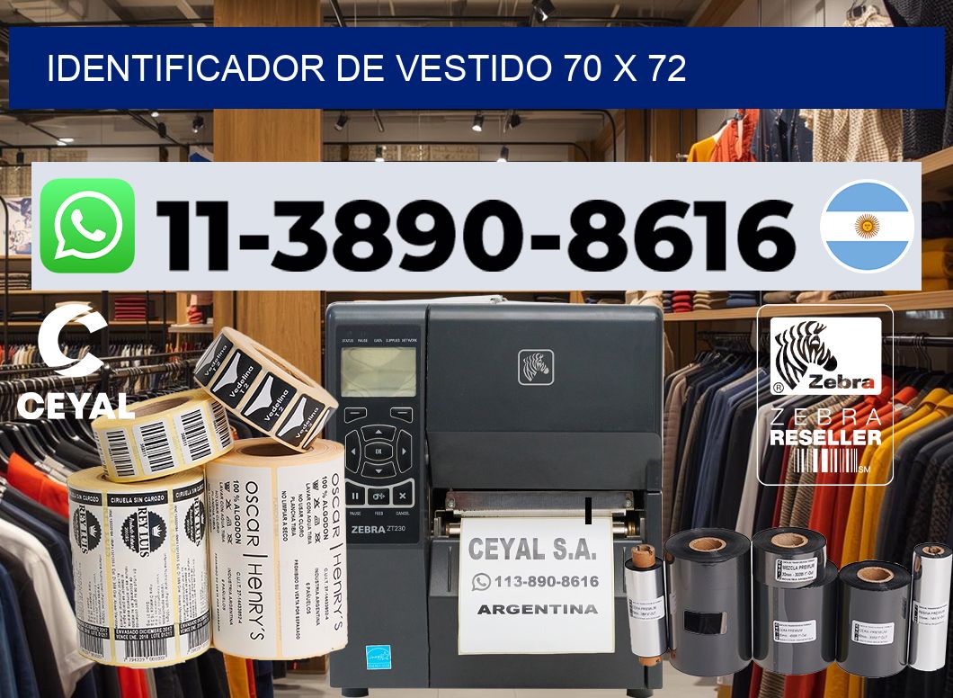 Identificador de vestido 70 x 72