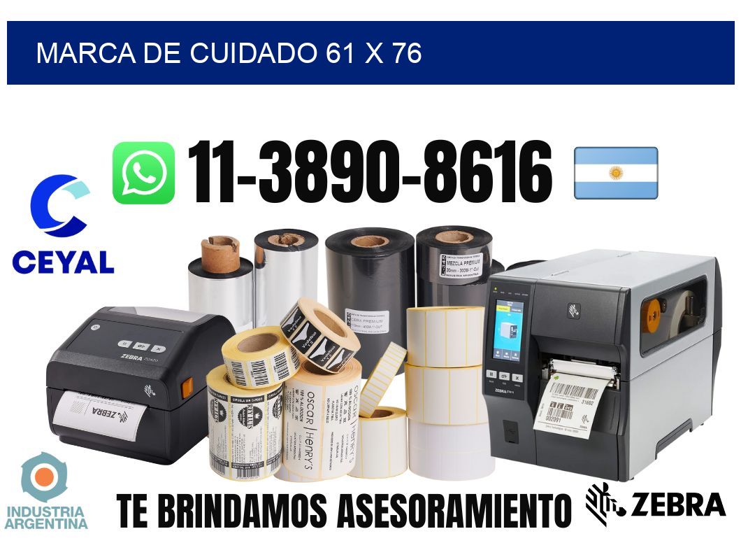 Marca de cuidado 61 x 76
