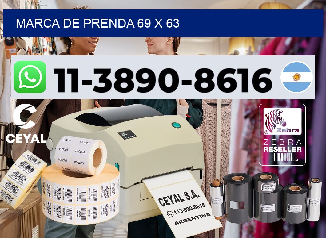 Marca de prenda 69 x 63