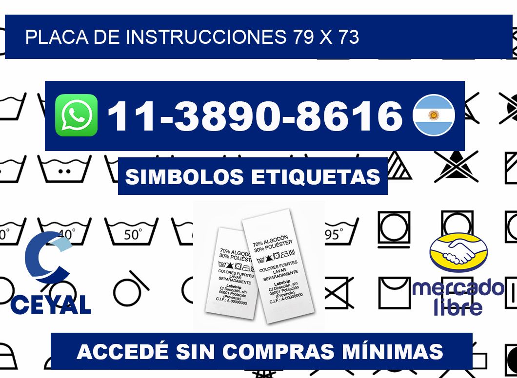Placa de instrucciones 79 x 73