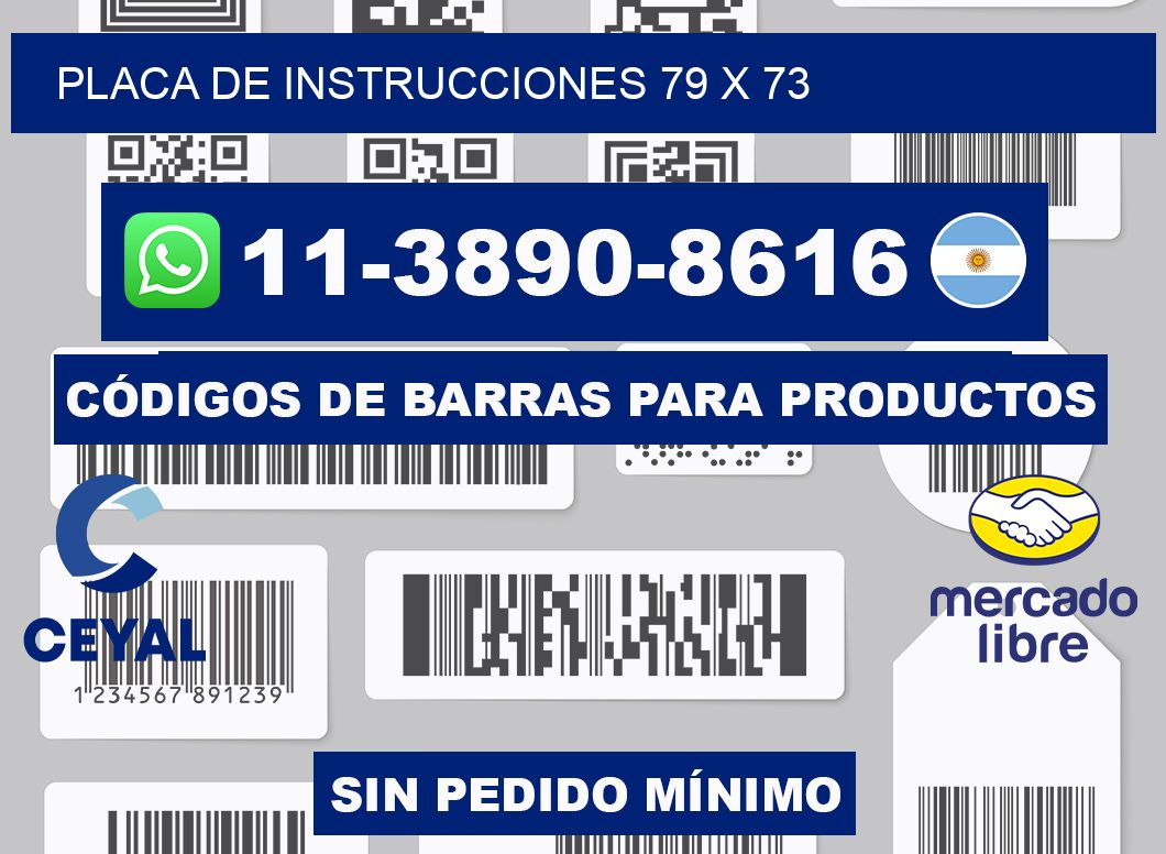 Placa de instrucciones 79 x 73