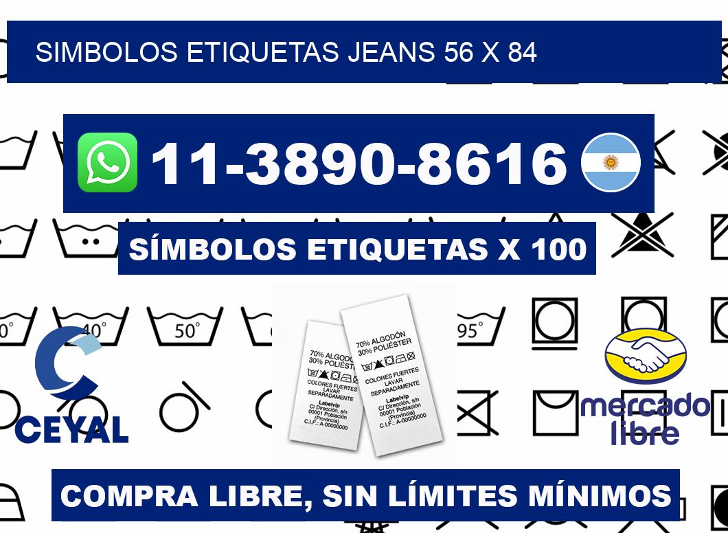 SIMBOLOS ETIQUETAS JEANS 56 x 84