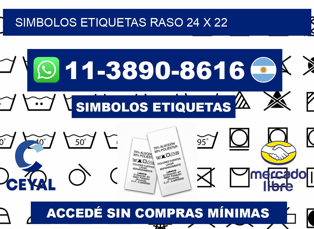 SIMBOLOS ETIQUETAS RASO 24 x 22