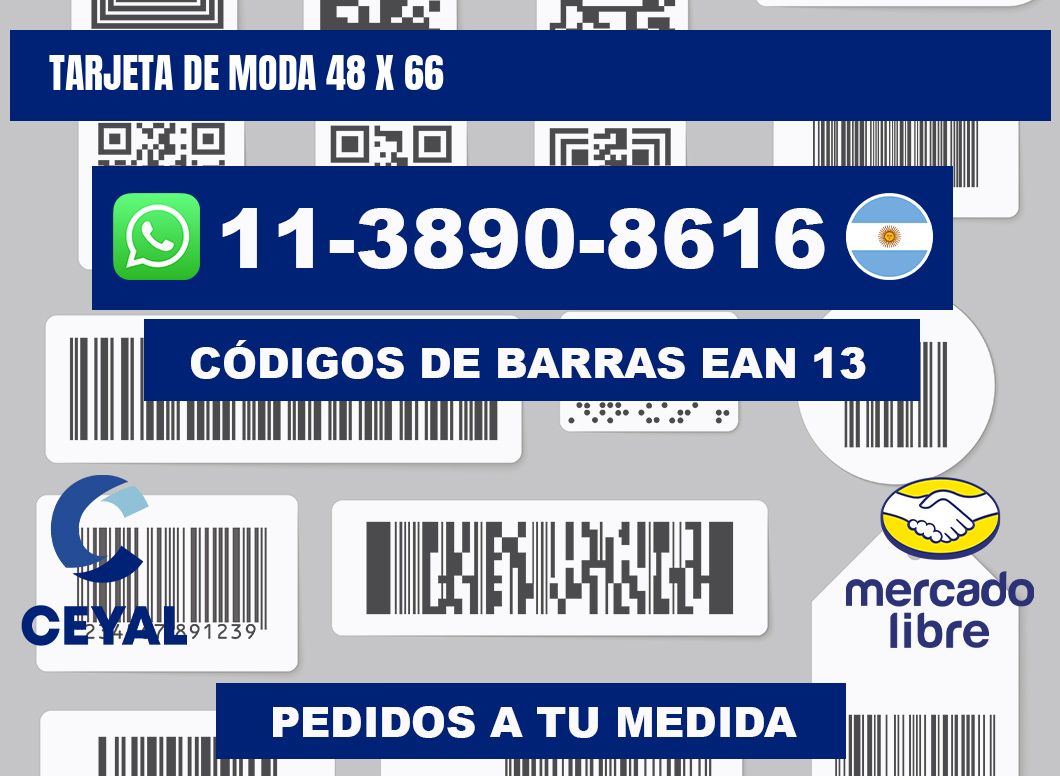 Tarjeta de moda 48 x 66