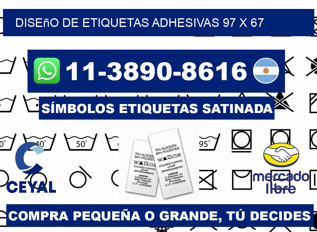 diseño de etiquetas adhesivas 97 x 67