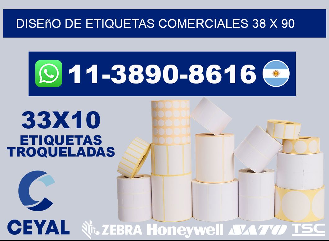 diseño de etiquetas comerciales 38 x 90